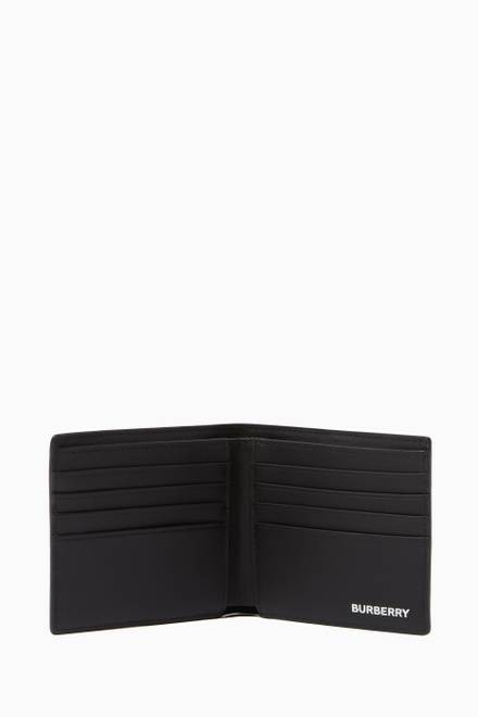 hover state of International Bi-Fold Wallet in London Check & Leather    