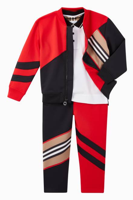 hover state of Icon Stripe Detail Jersey Track Top    