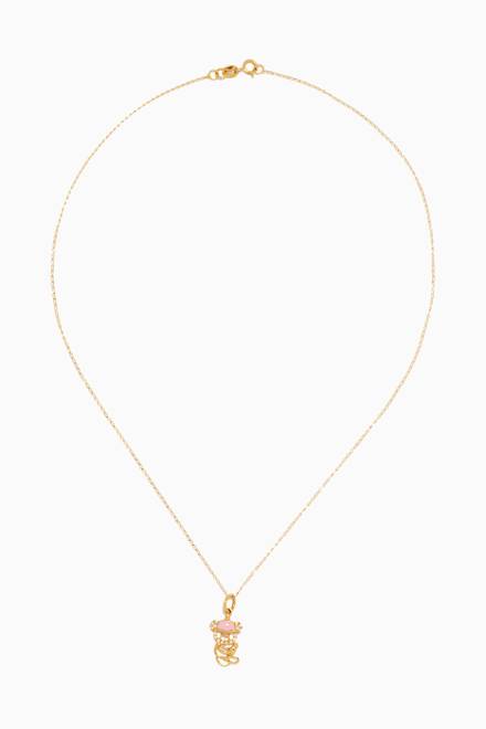 hover state of Teddy Diamond Necklace in 18kt Yellow Gold        