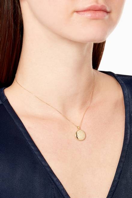 hover state of Constellation Locket Necklace in 18kt Yellow Gold