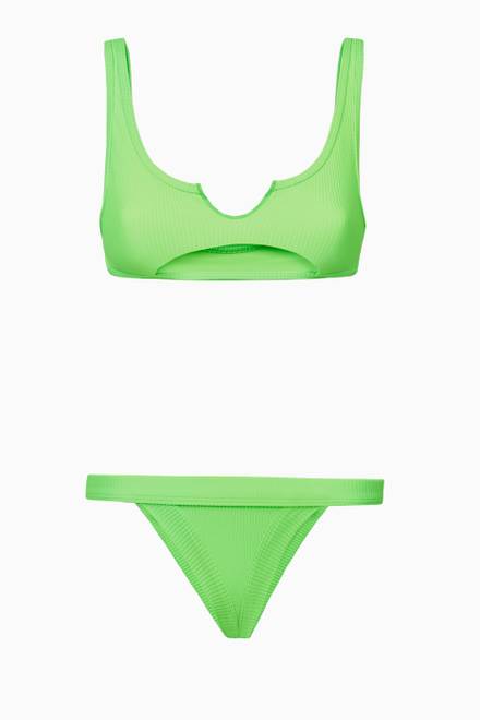 hover state of Cole Ribbed Bikini Top     