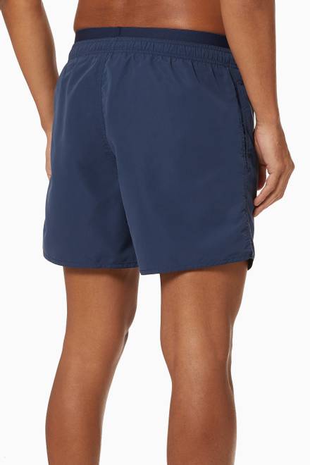 hover state of EA Logo Text Band Swim Shorts