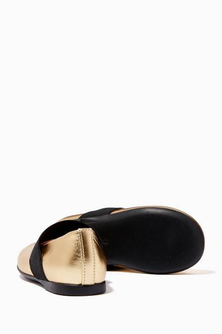 hover state of Logo Ballet Flats in Leather   
