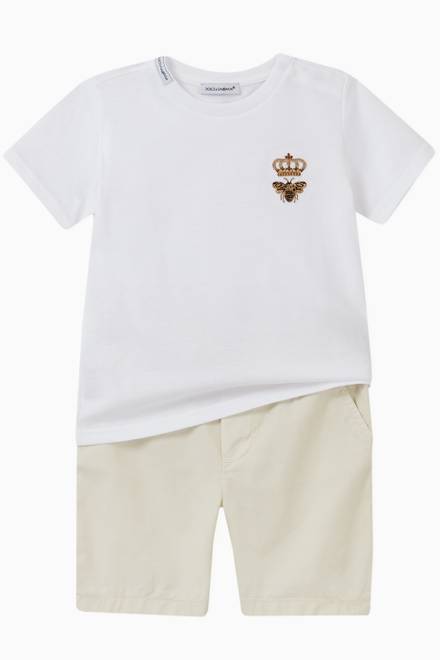 hover state of Cotton Jersey T-shirt with Bee & Crown