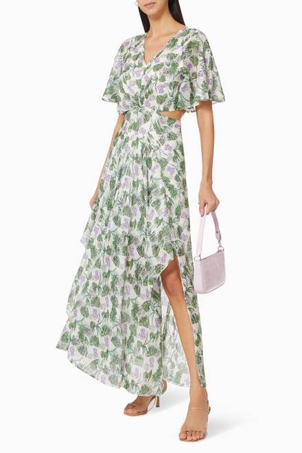 hover state of Rochelle Floral Midi Dress  