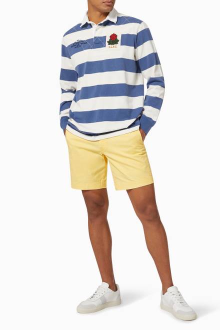 hover state of Classic Fit Striped Cotton Rugby Shirt