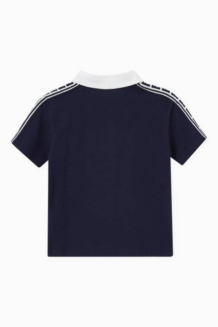 hover state of Monogram Trim Polo Shirt in Cotton Piqué 