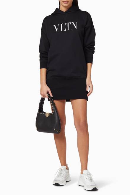 hover state of VLTN Jersey Hoodie Dress 