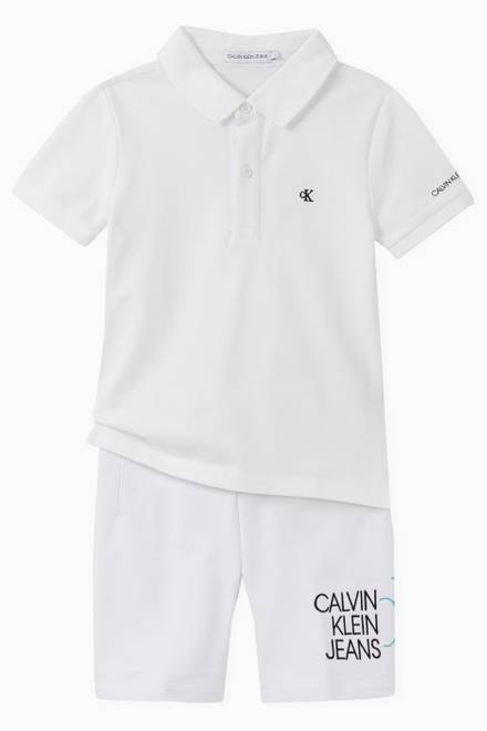 hover state of Fitted Polo Shirt in Cotton Piqué    