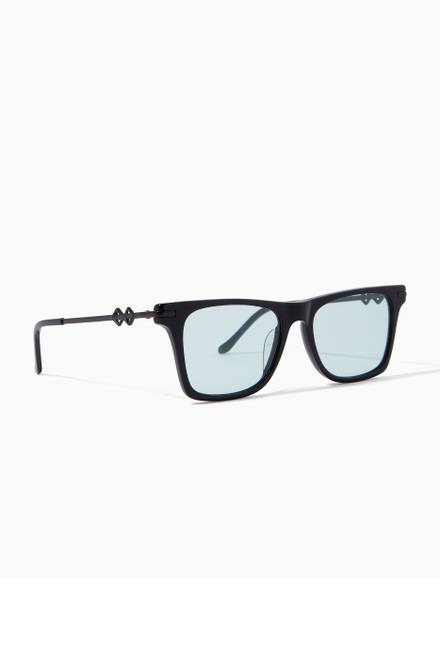 hover state of Harper 2.0 Rectangle Sunglasses in Metal and Acetate     