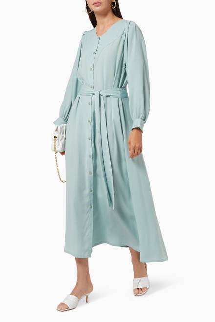 hover state of Crepe Maxi Dress 