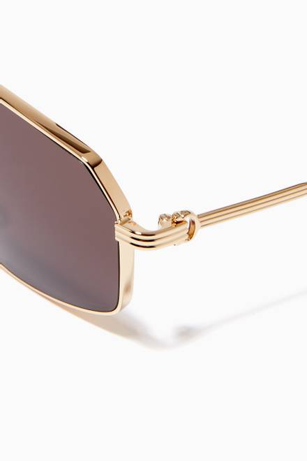 hover state of D-frame Sunglasses in Metal       