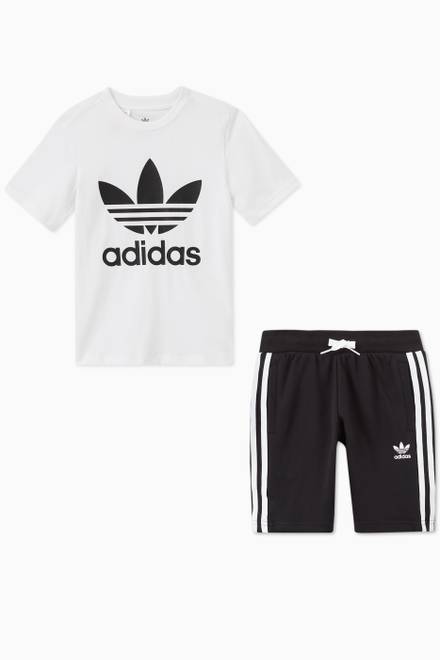 hover state of Adicolor T-shirt & Shorts Set in Jersey