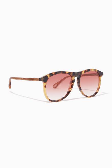 hover state of Oversized D-frame Sunglasses in Tortoiseshell Acetate    