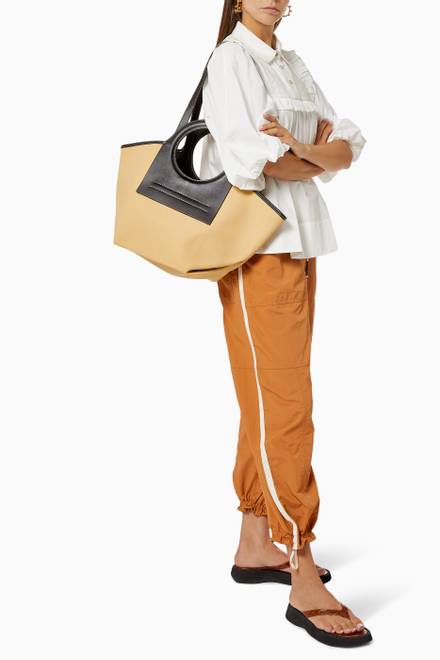 hover state of Cala Small Tote Bag in Canvas & Leather   