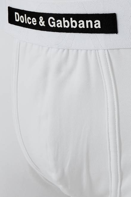 hover state of D&G Patch Boxers in Two-way Stretch Cotton