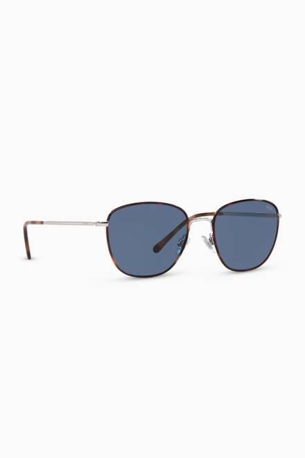 hover state of D Frame Sunglasses in Metal   