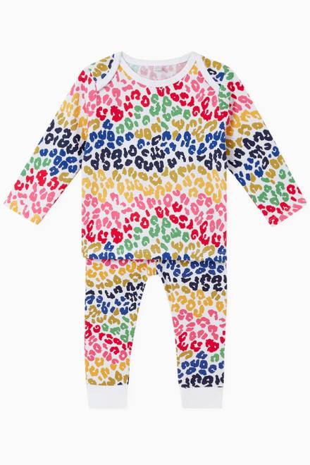 hover state of Rainbow Leopard Leggings in Stretch Organic Cotton  