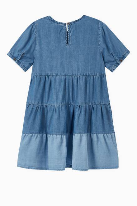 hover state of Tiered Dress in Denim   