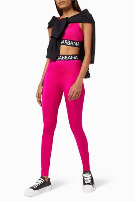hover state of Leggings with Branded Elastic in Nylon