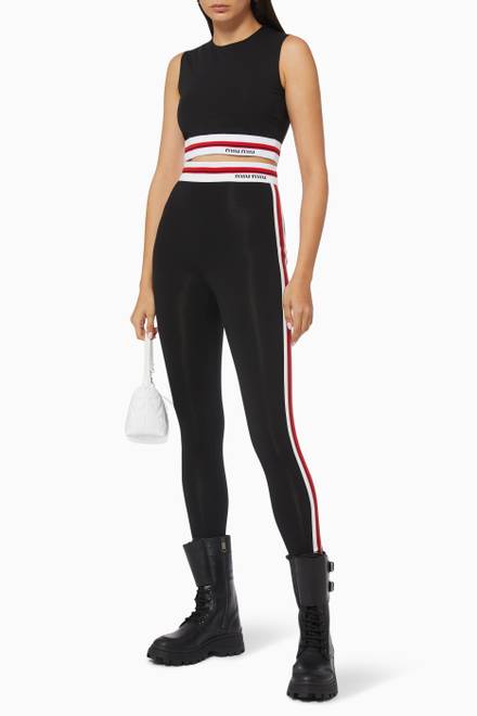 hover state of Logo Band Leggings in Stretch Jersey 