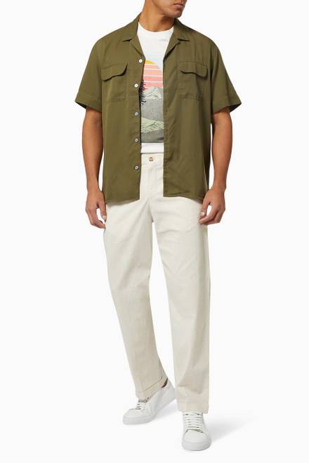 hover state of Cuban Collar Shirt in Tencel™ Lyocell   