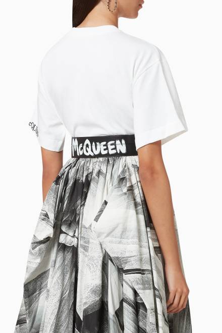 hover state of McQueen Graffiti Double Belt in Leather   