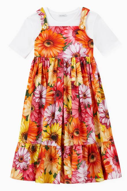 hover state of Gerbera-daisy Print Dress in Cotton  