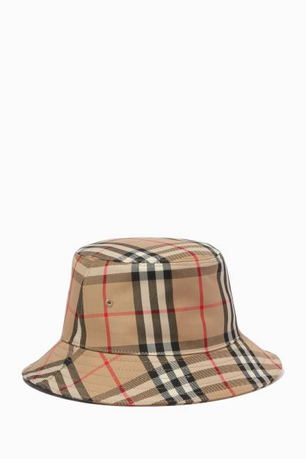 hover state of Vintage Check Bucket Hat in Technical Cotton  