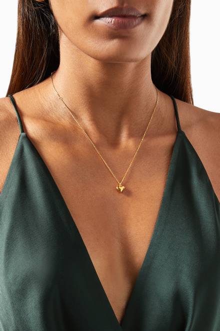 hover state of Engrave Me L'Absolu Necklace in 18kt Gold-plated Sterling Silver