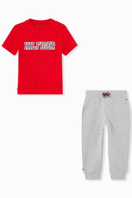 hover state of TH T-shirt & Sweatpants Gift Set in Cotton Terry     