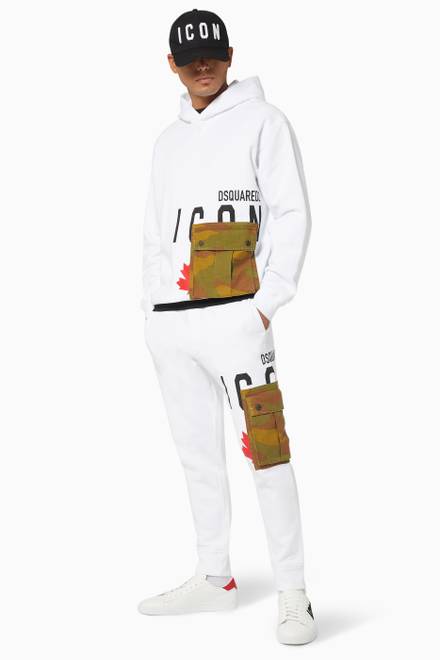 hover state of Icon Cargo Pocket Sweatpants in Cotton Fleece  