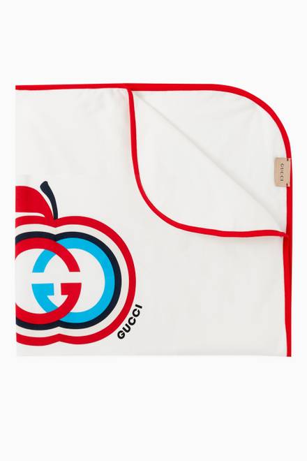 hover state of Interlocking G Apple Snack Blanket in Cotton  