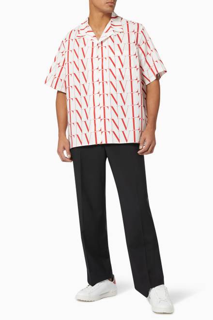 hover state of VLTN TIMES Bowling Shirt in Cotton Poplin 