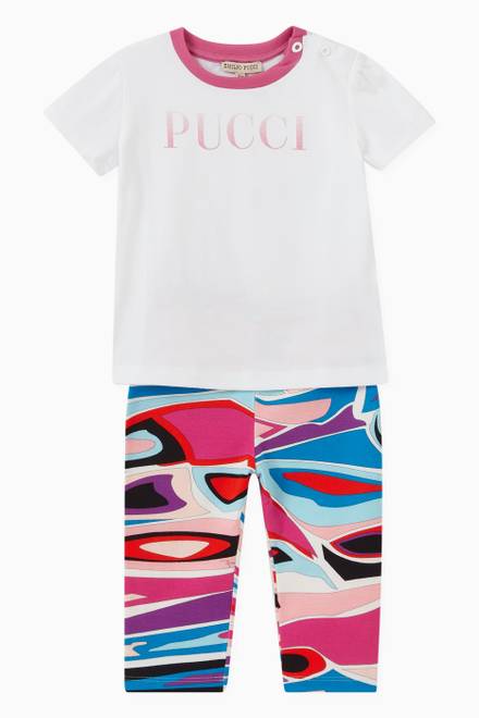 hover state of Pucci T-Shirt with Contrast Neck in Jersey 