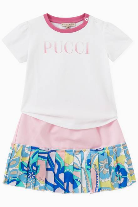hover state of Pucci Pleated Skirt in Technical Jersey 