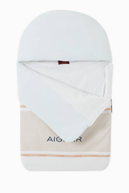 hover state of Logo Sleeping Bag in Pima Cotton Jersey 