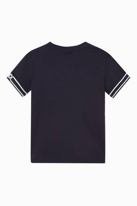 hover state of Logo Knit Cuff T-shirt in Cotton