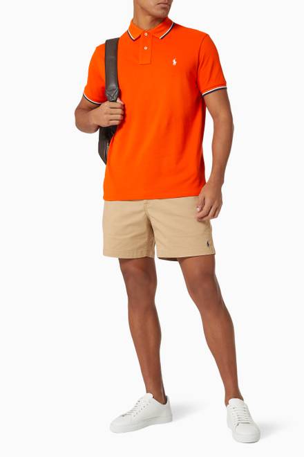 hover state of Custom Slim Fit Polo Shirt in Cotton Mesh