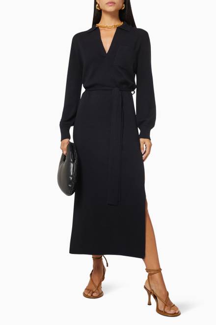 hover state of Liam Polo Midi Dress in Knit    