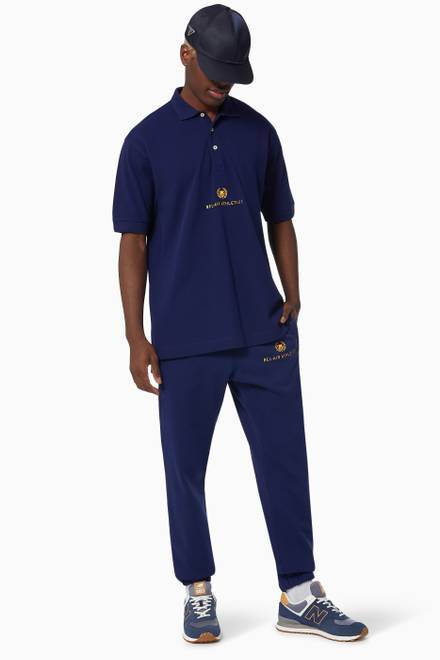 hover state of Academy Crest Polo Shirt in Cotton Pique  