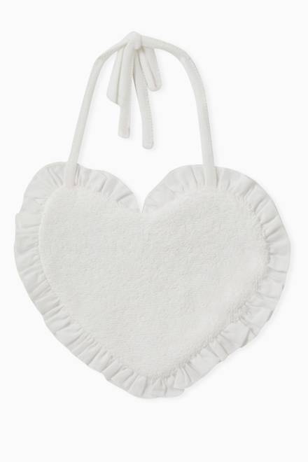 hover state of Eyecrystal Heart-shaped Bib in Cotton