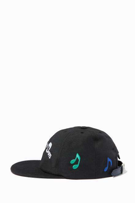 hover state of Music Note Embroidered Logo Cap in Cotton Twill    