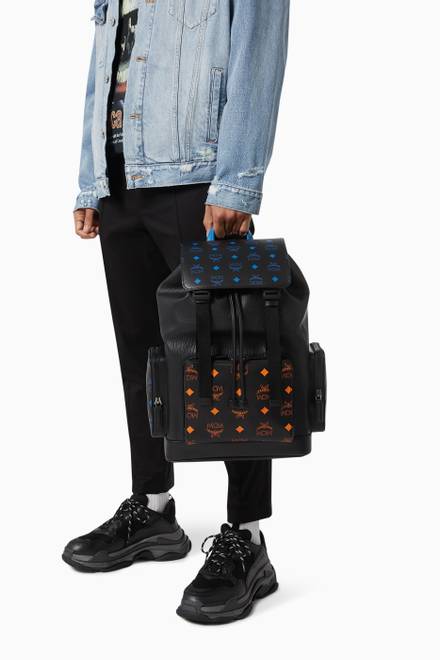 hover state of Brandenburg Backpack in Color Splash Logo Leather 17"  