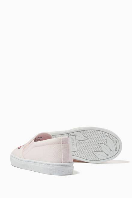 hover state of Elephant Logo Slip-on Sneakers in Canvas  