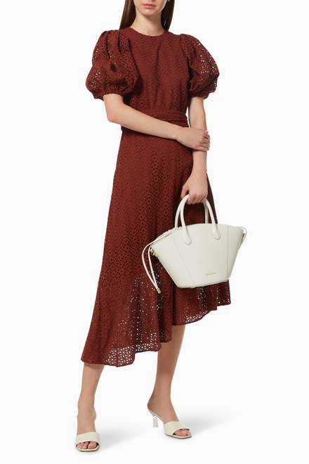 hover state of Belllaa Dress in Broderie Anglaise Cotton     
