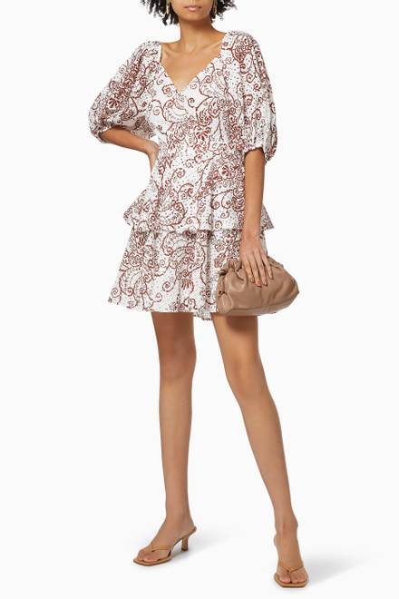 hover state of Elizaaa Dress in Floral Broderie Anglaise Cotton