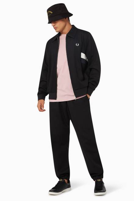 hover state of Towelling Stripe Track Jacket in Cotton Blend   