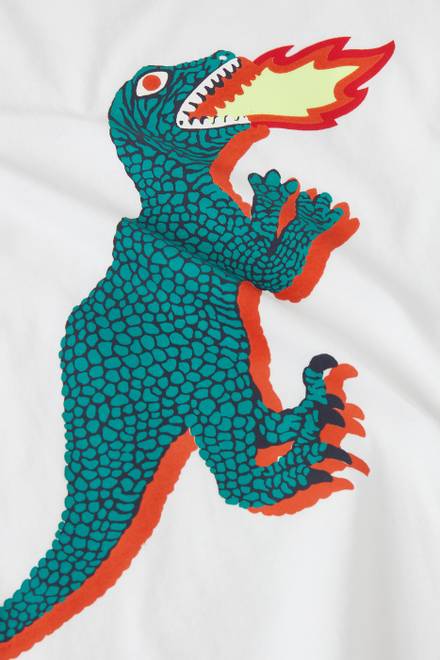 hover state of Dino Fire Print T-shirt in Cotton Jersey