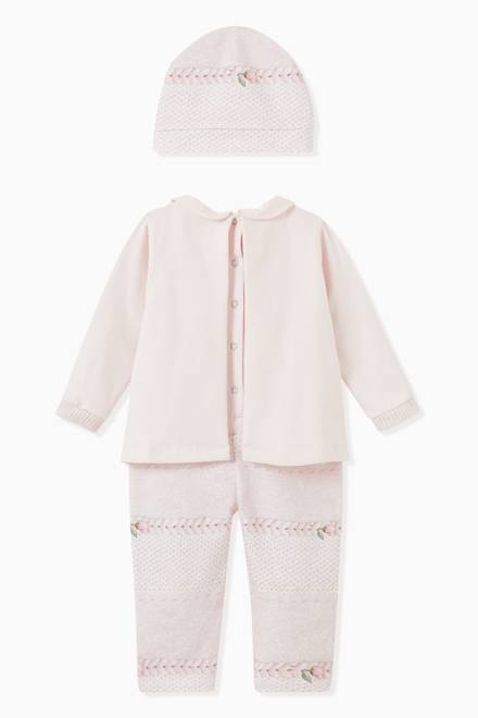 hover state of Teddy Bear and Roses Pyjama with Hat, in Cotton   